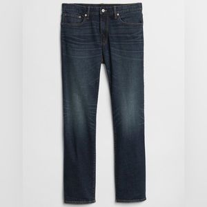 NWT - GAP Men's Straight Jeans with Washwell | Dark Wash | 32Wx32L